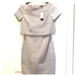 Banana Republic blue and white seersucker dress
